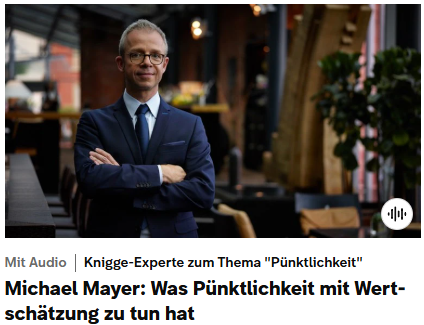 Pünktlichkeit - Radiointerview SWR1 kniggebenefit.de 4 Pünktlichkeit SWR1 Interview mit Michael Mayer und Birgit Steinbusch